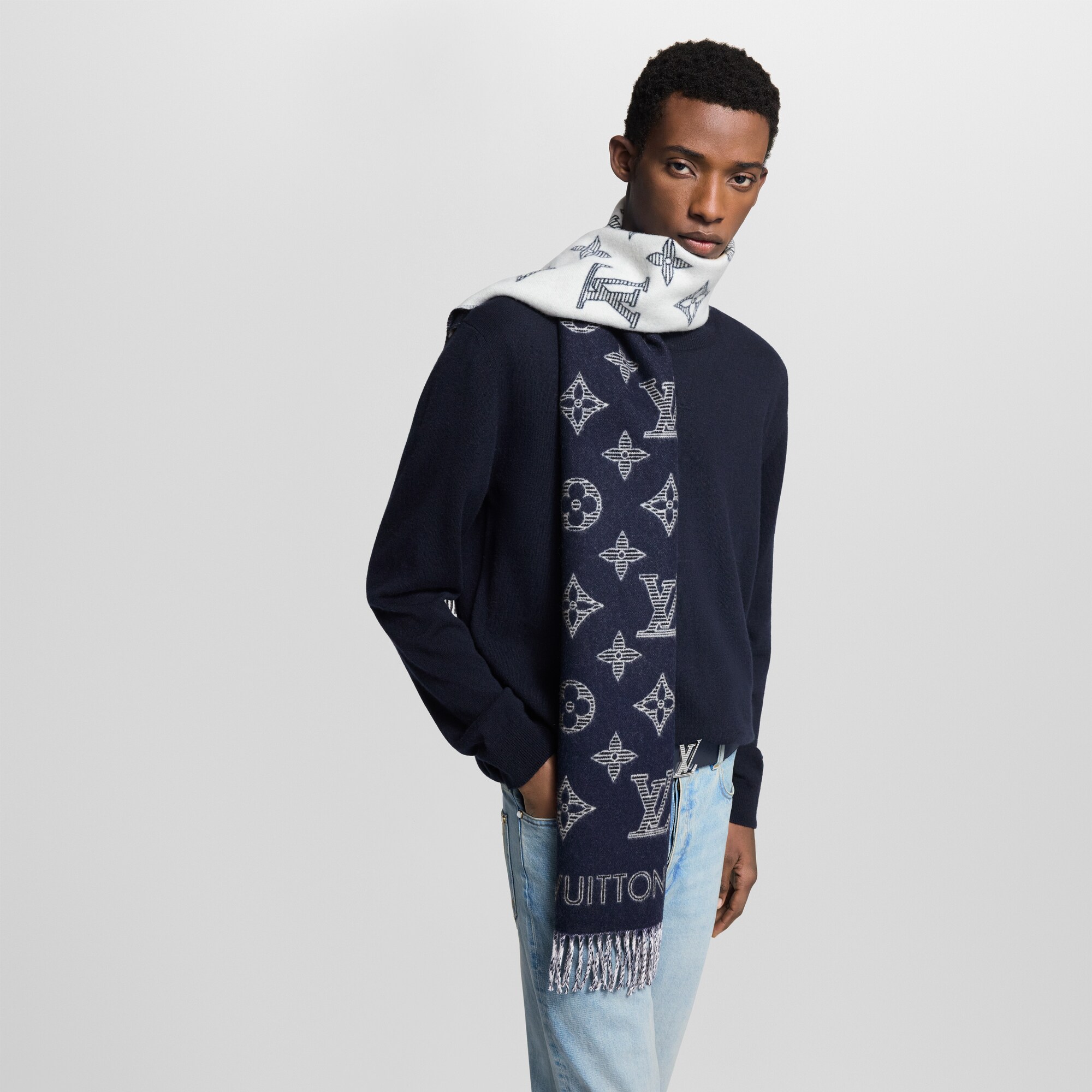 Monogram Shadow Schal S00 Herren Accessoires Schals | LOUIS VUITTON (Zoom)