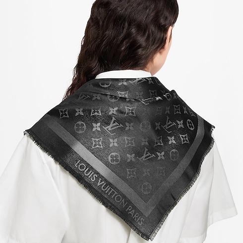 Monogram Shine Tuch cropped worn view