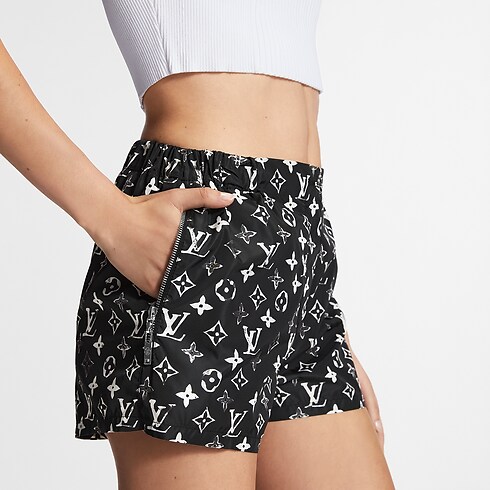Monogram Shorts mit Schabloneneffekt Damen Ready to Wear Röcke und Shorts | LOUIS VUITTON (Zoom)