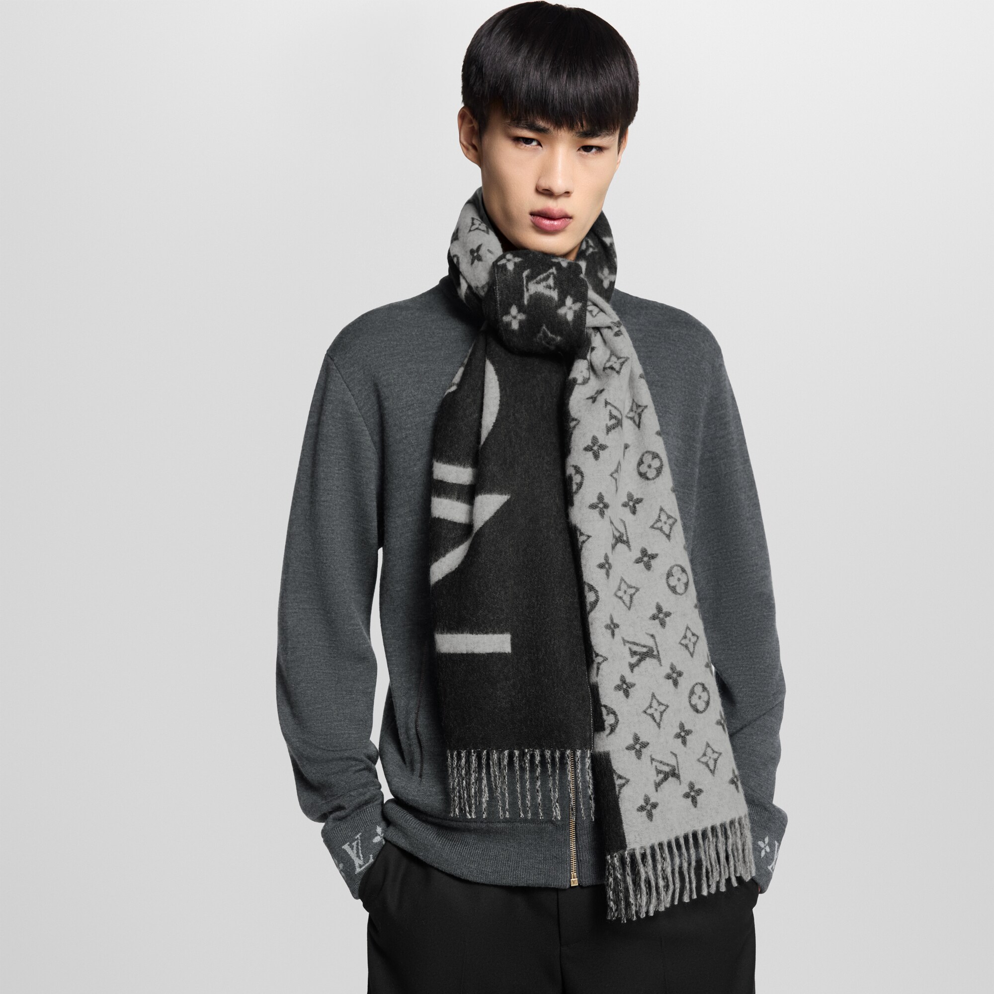 Monogram Split Schal S00 Herren Accessoires Schals | LOUIS VUITTON (Zoom)