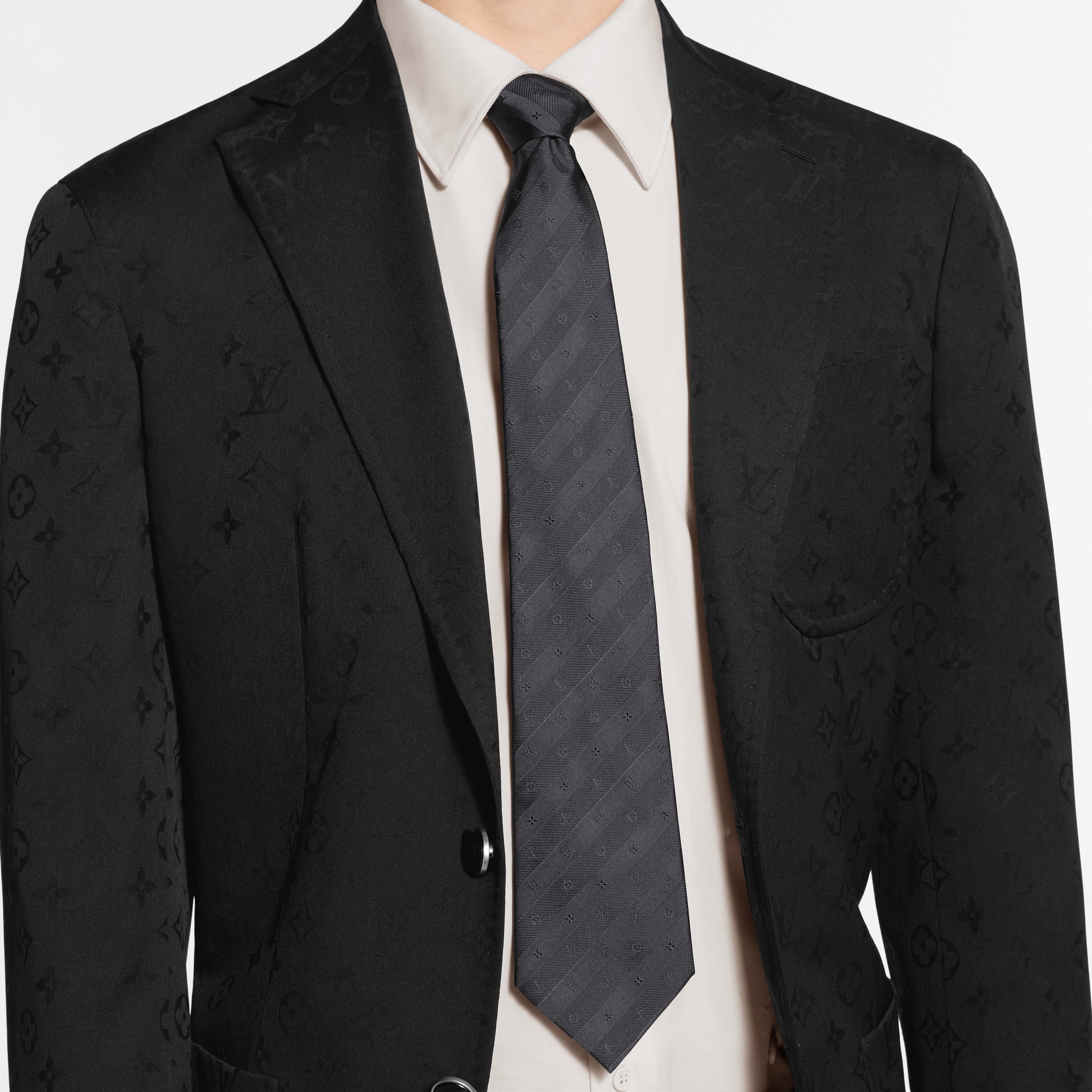 Monogram Stripy Krawatte S00 Herren Accessoires Krawatten und Einstecktücher  | LOUIS VUITTON (Zoom)