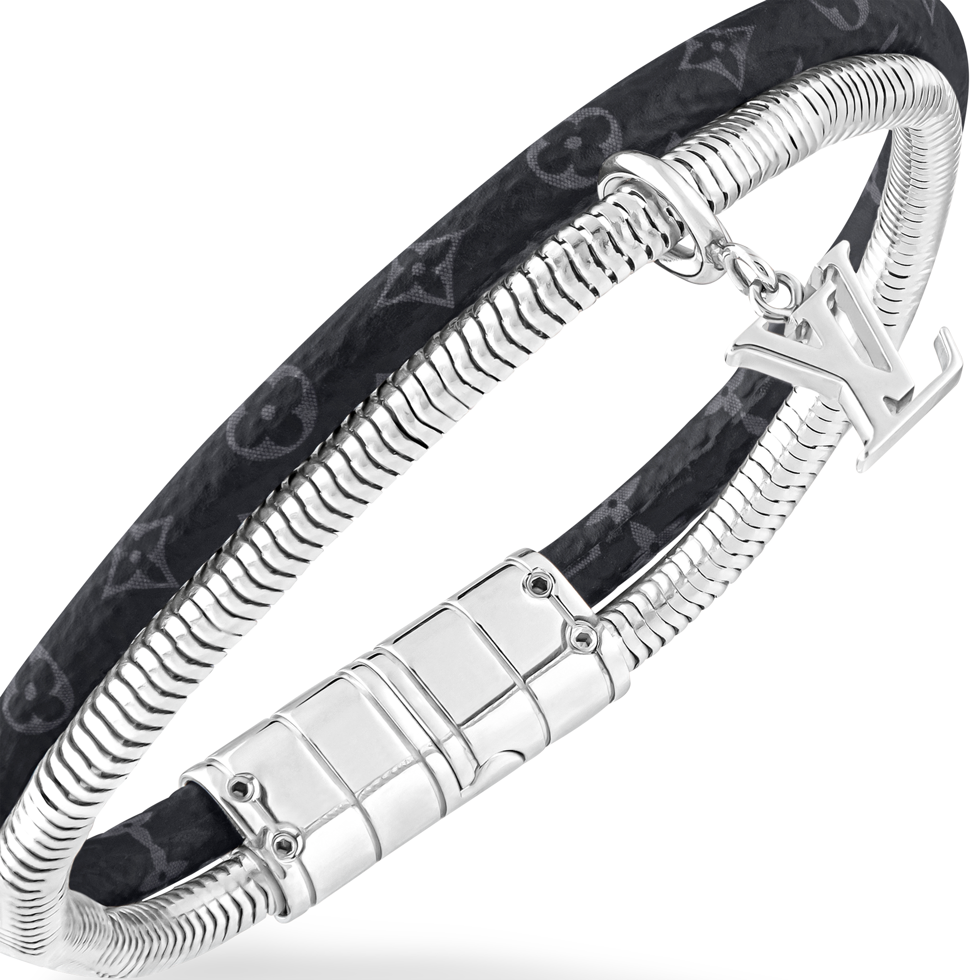 Monogram Swirl Armband Monogram Eclipse Canvas Herren Modeschmuck Armbänder | LOUIS VUITTON (Zoom)