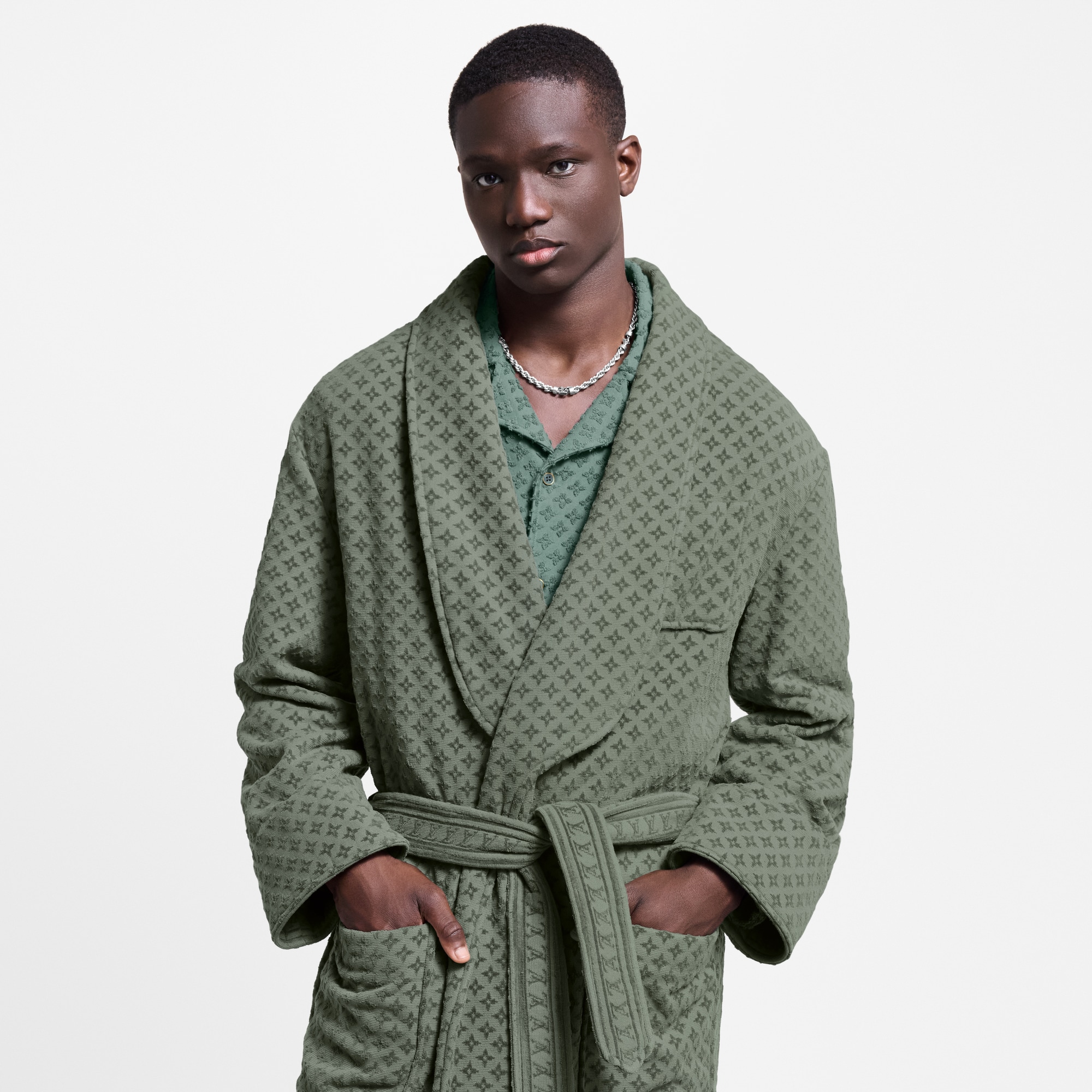Morgenmantel aus French Terry  Herren Ready to Wear Vollständige Ready to Wear | LOUIS VUITTON (Zoom)