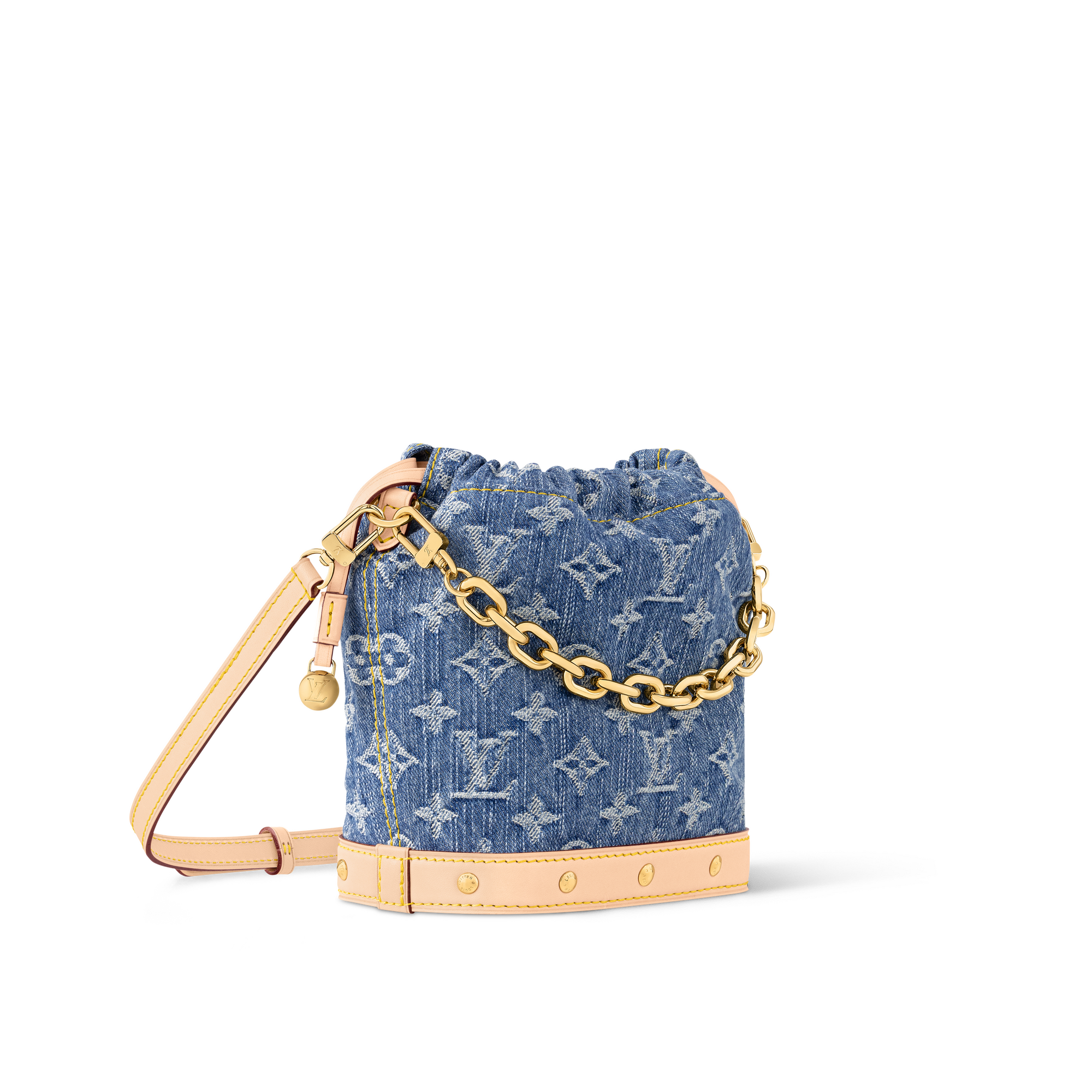 Nano Noé Monogram Denim Damen Geldbörsen und Kleinlederwaren Tragbare Geldbörsen und Mikro-Taschen | LOUIS VUITTON (Zoom)