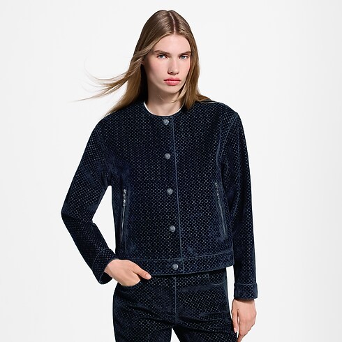 Nanogram Flocket Jacke aus Samt Damen Ready to Wear Mäntel und Jacken | LOUIS VUITTON (Zoom)