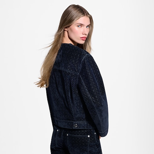 Nanogram Flocket Jacke aus Samt Damen Ready to Wear Mäntel und Jacken | LOUIS VUITTON (Zoom)