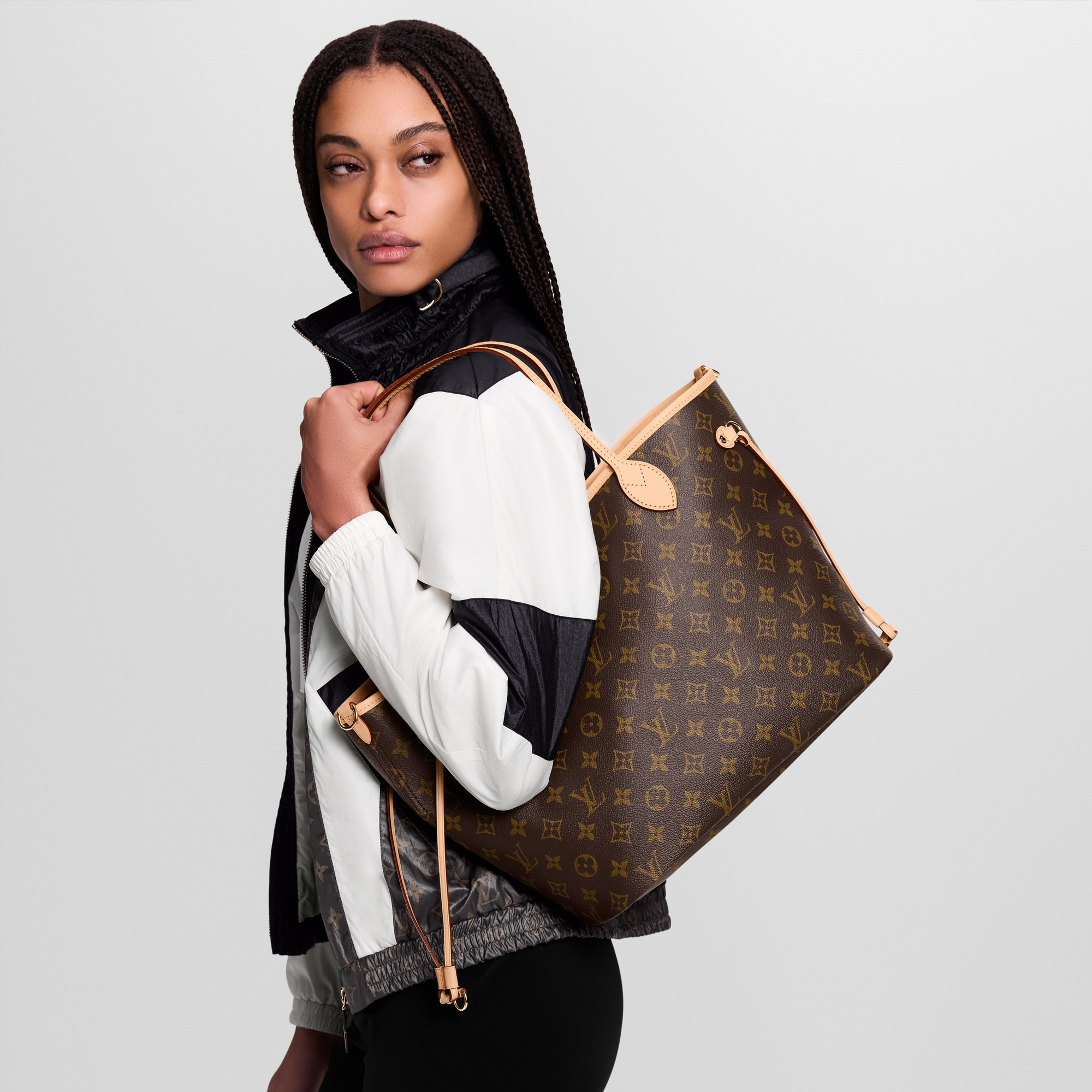 Neverfull Inside Out MM mit Schulterriemen Monogram Canvas Taschen und Kleinlederwaren Damen Handtaschen LV Ikonen | LOUIS VUITTON (Zoom)