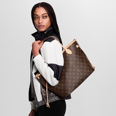 Neverfull Inside Out MM mit Schulterriemen Monogram Canvas Taschen und Kleinlederwaren Damen Handtaschen LV Ikonen | LOUIS VUITTON (Zoom)