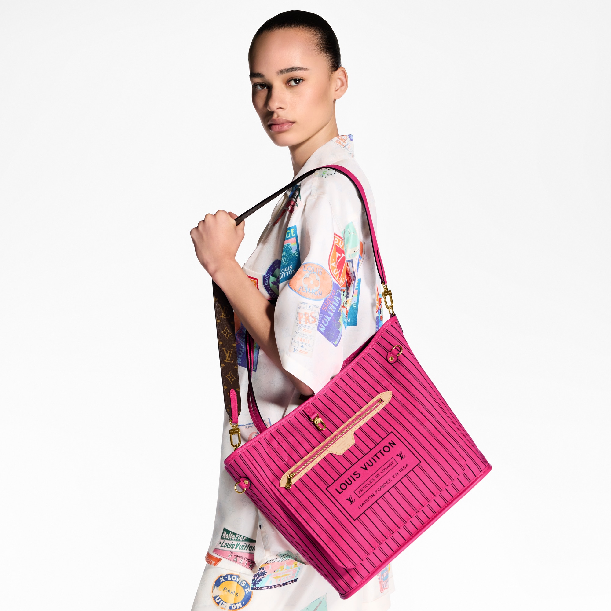 Neverfull Inside Out MM mit Schulterriemen Monogram Canvas Taschen und Kleinlederwaren Damen Handtaschen LV Ikonen | LOUIS VUITTON (Zoom)