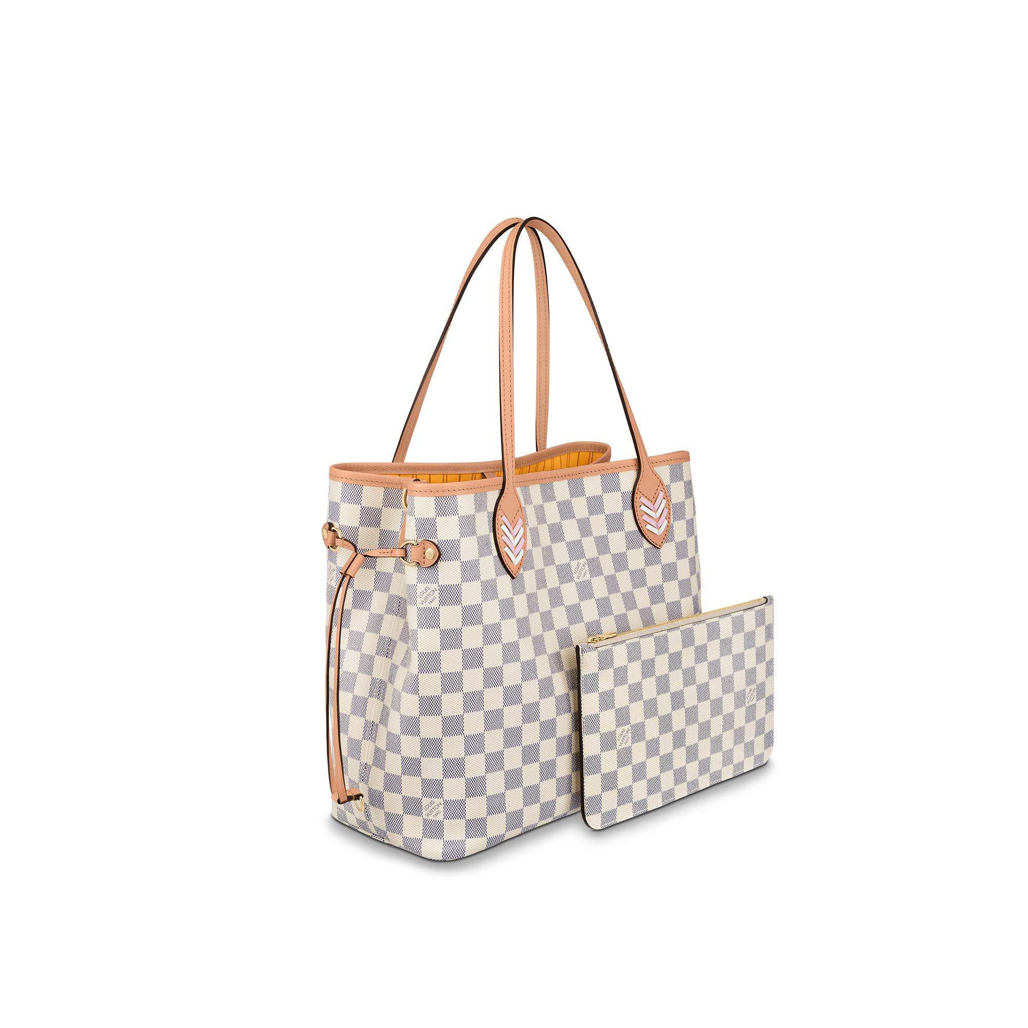 louis vuitton mm neverfull damier azur