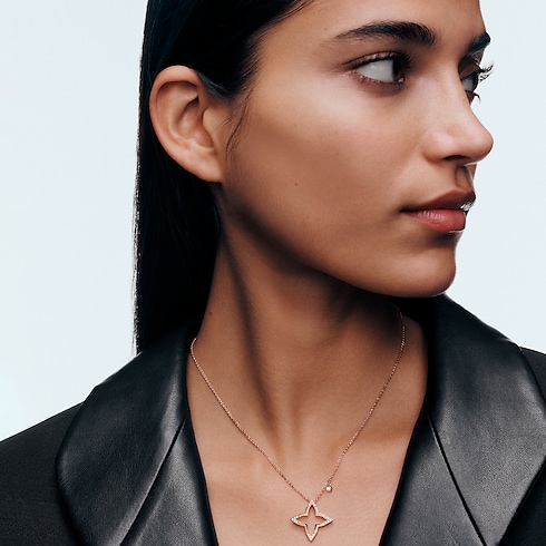 Ombre Blossom Anhänger mit Halskette, Roségold und Diamanten Schmuck Kategorien Halsketten und Anhänger | LOUIS VUITTON (Zoom)