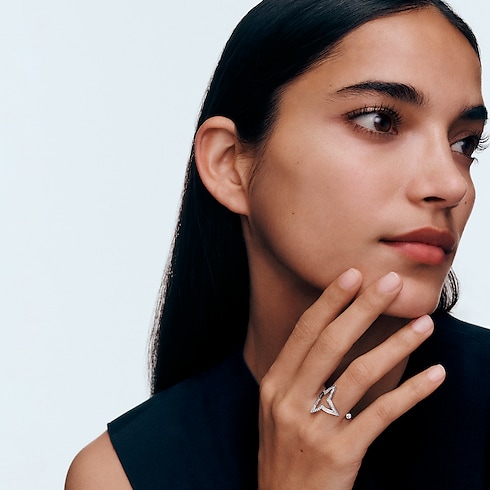 Ombre Blossom Ring mit offenem Design, Weißgold und Diamanten Schmuck Kategorien Ringe | LOUIS VUITTON (Zoom)