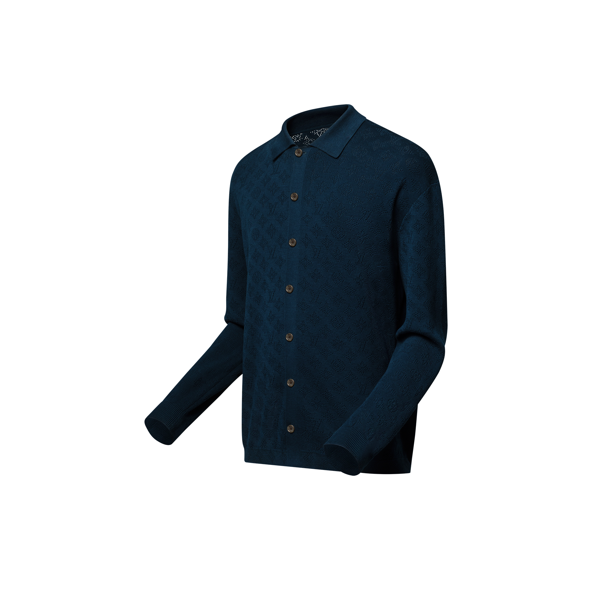 Overshirt aus Baumwolle mit Monogram-Motiv aus Pointelle-Strick  Herren Ready to Wear Vollständige Ready to Wear | LOUIS VUITTON (Zoom)