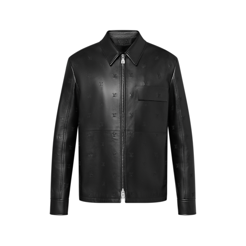 Overshirt aus Leder mit Verzierungen und LV Blason-Motiv Herren Ready to Wear Jacken und Mäntel | LOUIS VUITTON (Zoom)