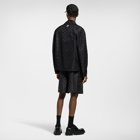 Overshirt aus Seide und Jacquard mit Moiré-Effekt und Monogram Herren Ready to Wear Jacken und Mäntel | LOUIS VUITTON (Zoom)