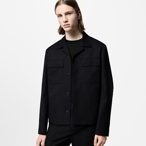 Overshirt aus Wolle mit Damier-Motiv und offenem Kragen  Herren Ready to Wear Jacken und Mäntel | LOUIS VUITTON (Zoom)