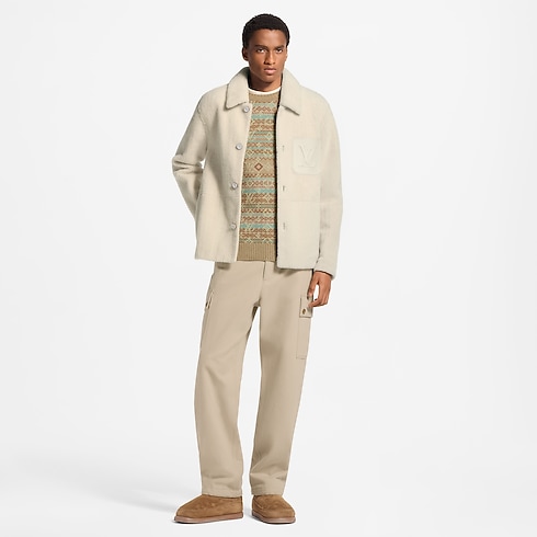 Overshirt im Workwear-Stil aus Lammfell Herren Ready to Wear Vollständige Ready to Wear | LOUIS VUITTON (Zoom)