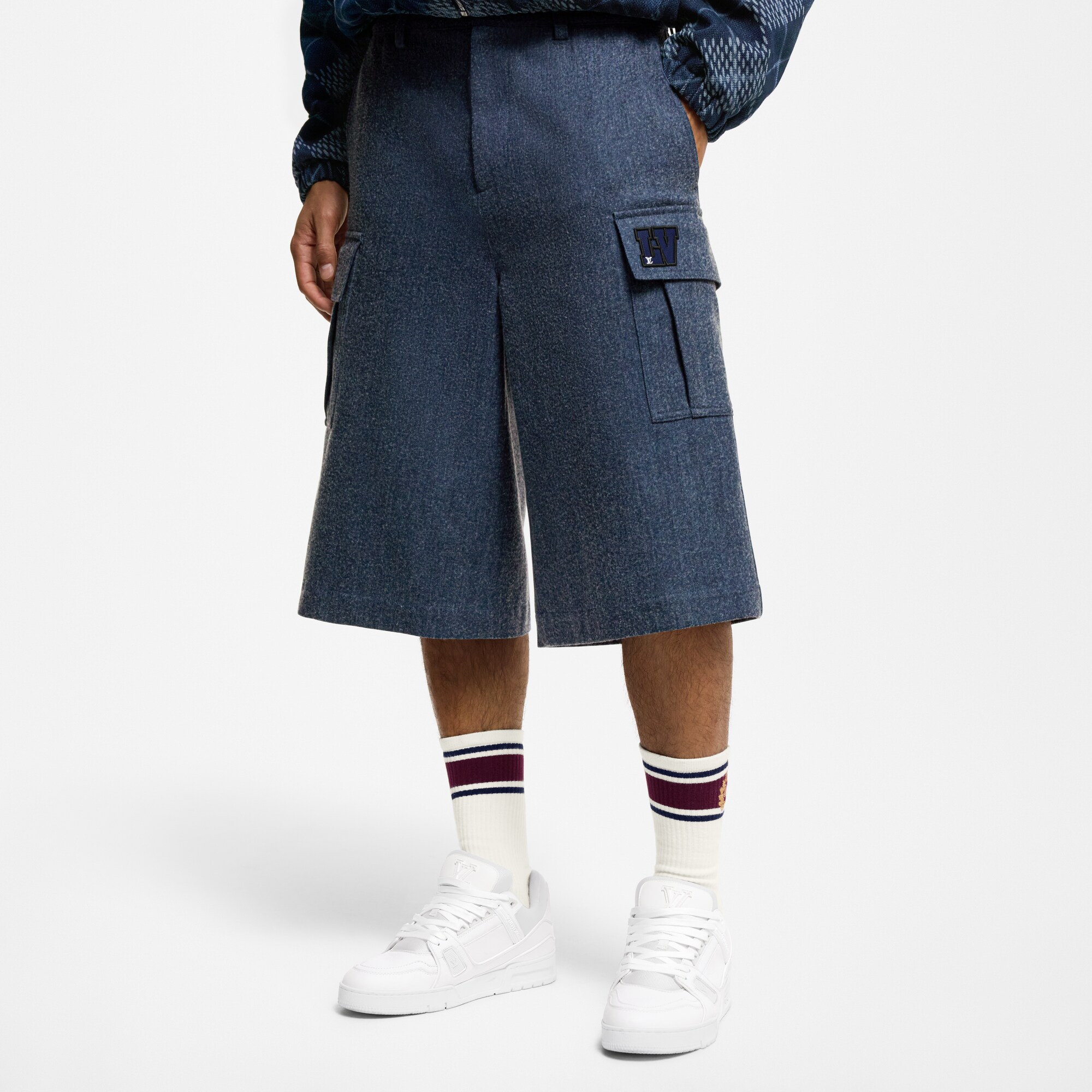 Oversized Cargo-Shorts aus Baumwoll-Wollgemisch  Herren Ready to Wear Hosen | LOUIS VUITTON (Zoom)
