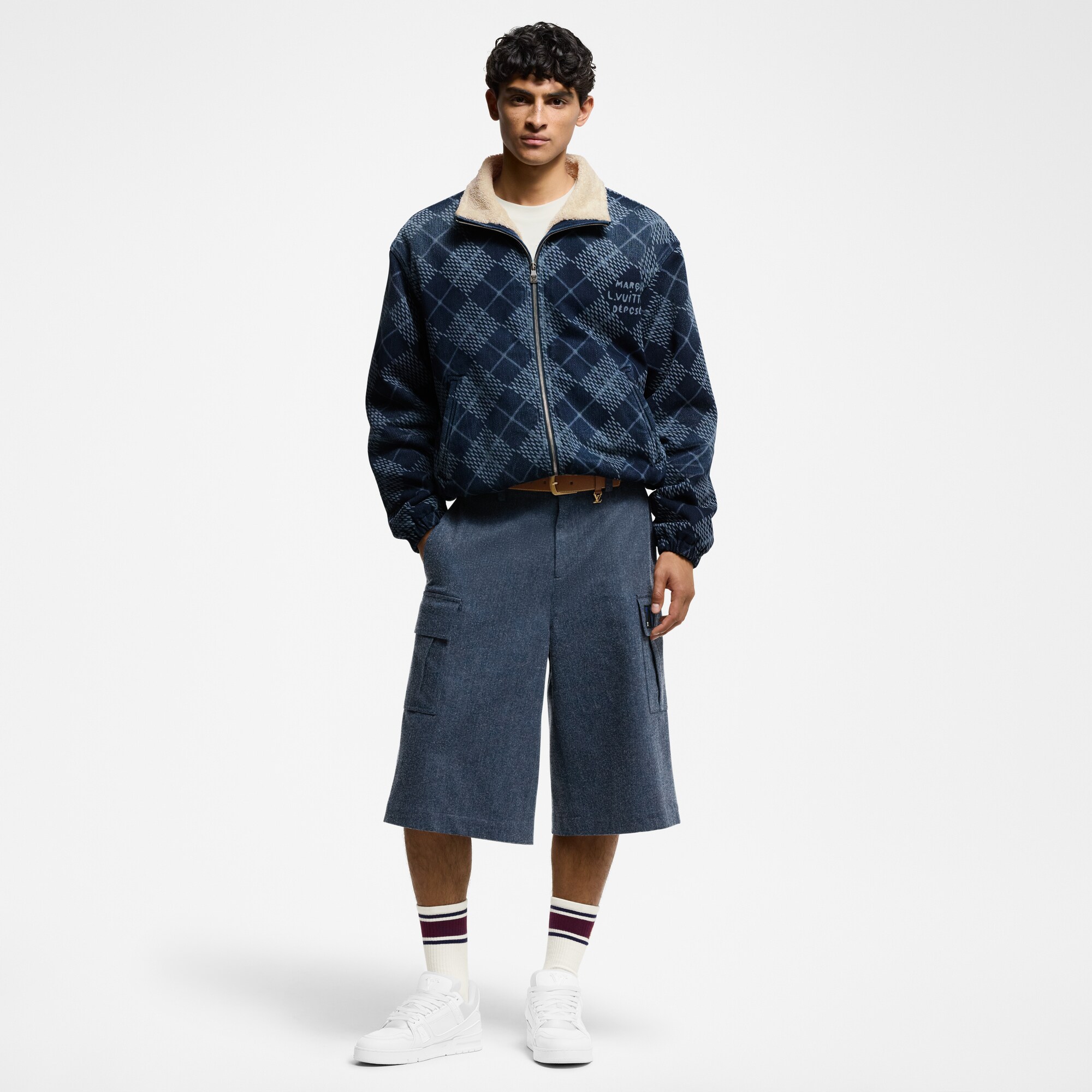 Oversized Cargo-Shorts aus Baumwoll-Wollgemisch  Herren Ready to Wear Hosen | LOUIS VUITTON (Zoom)