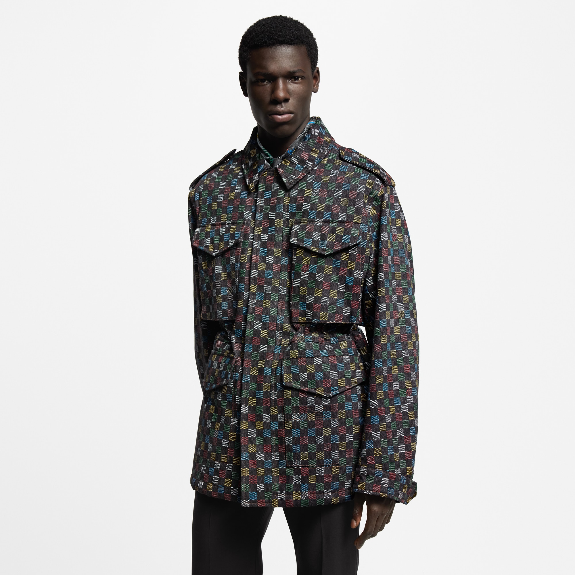 Parka aus Denim mit Damier-Motiv  Herren Ready to Wear Jacken und Mäntel | LOUIS VUITTON (Zoom)