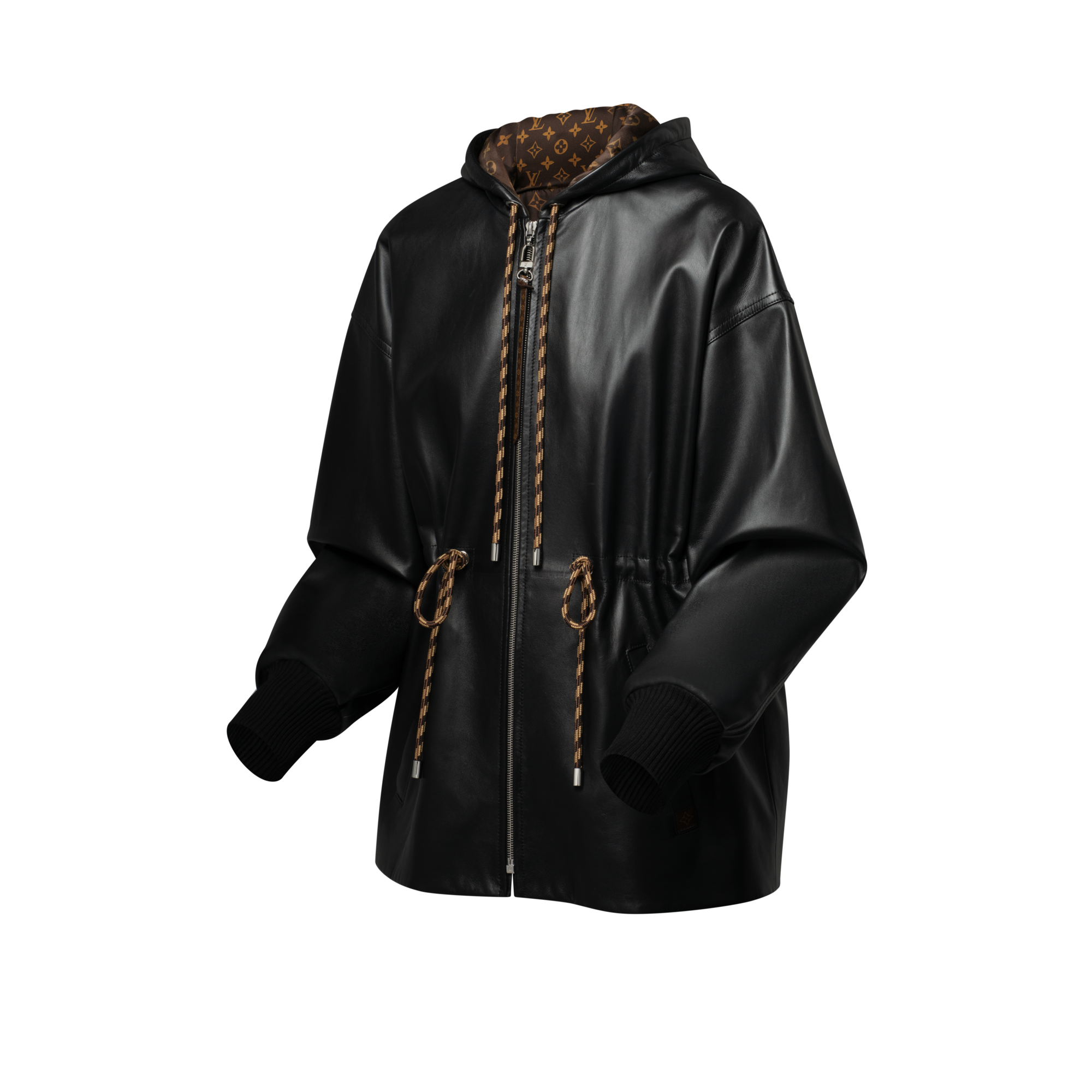 Parka aus Leder mit Schößchen  Damen Ready to Wear Mäntel und Jacken | LOUIS VUITTON (Zoom)