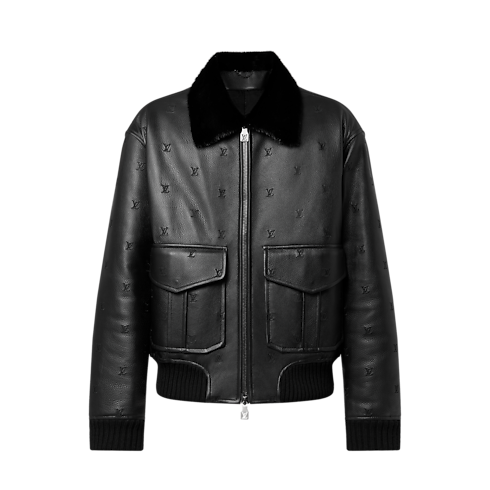 Pilotenjacke aus Leder mit Kragen aus Pelz Herren Ready to Wear Jacken und Mäntel | LOUIS VUITTON (Zoom)