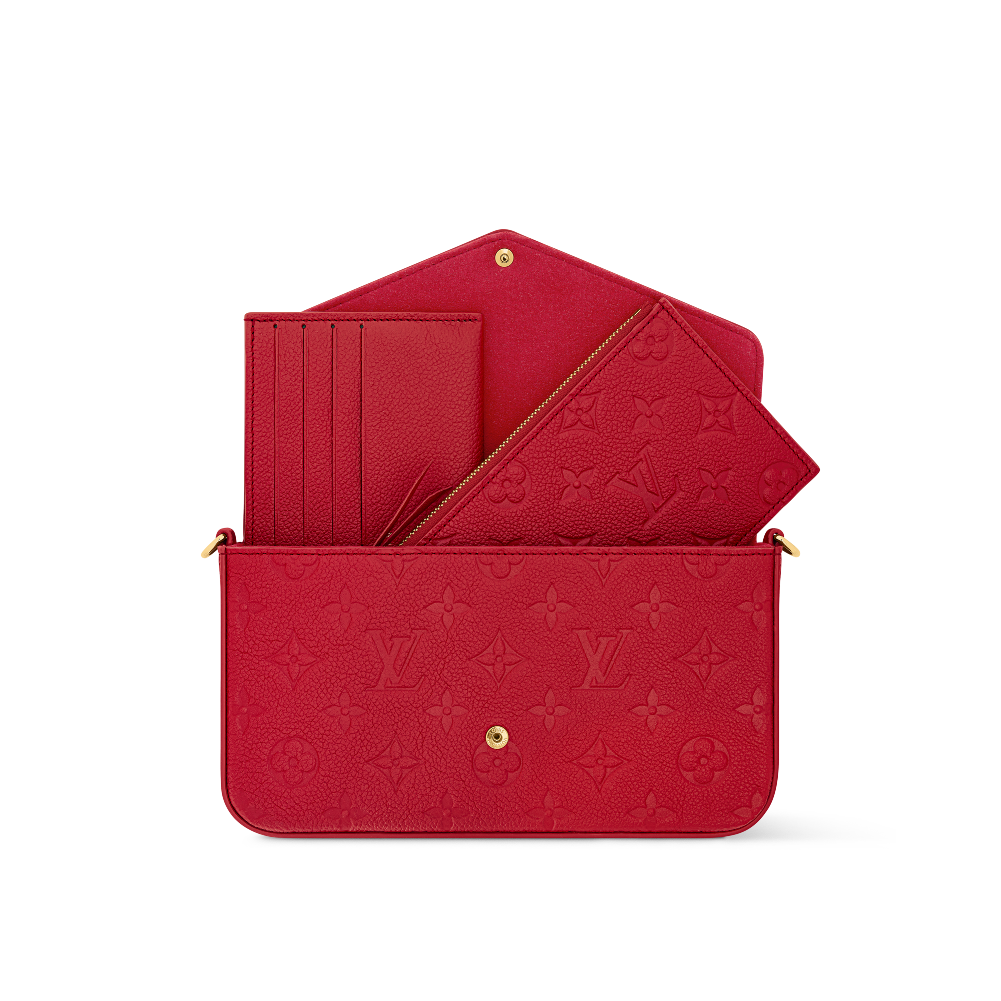 Pochette Félicie Monogram Empreinte Leder Damen Geldbörsen und Kleinlederwaren Tragbare Geldbörsen und Mikro-Taschen | LOUIS VUITTON (Zoom)