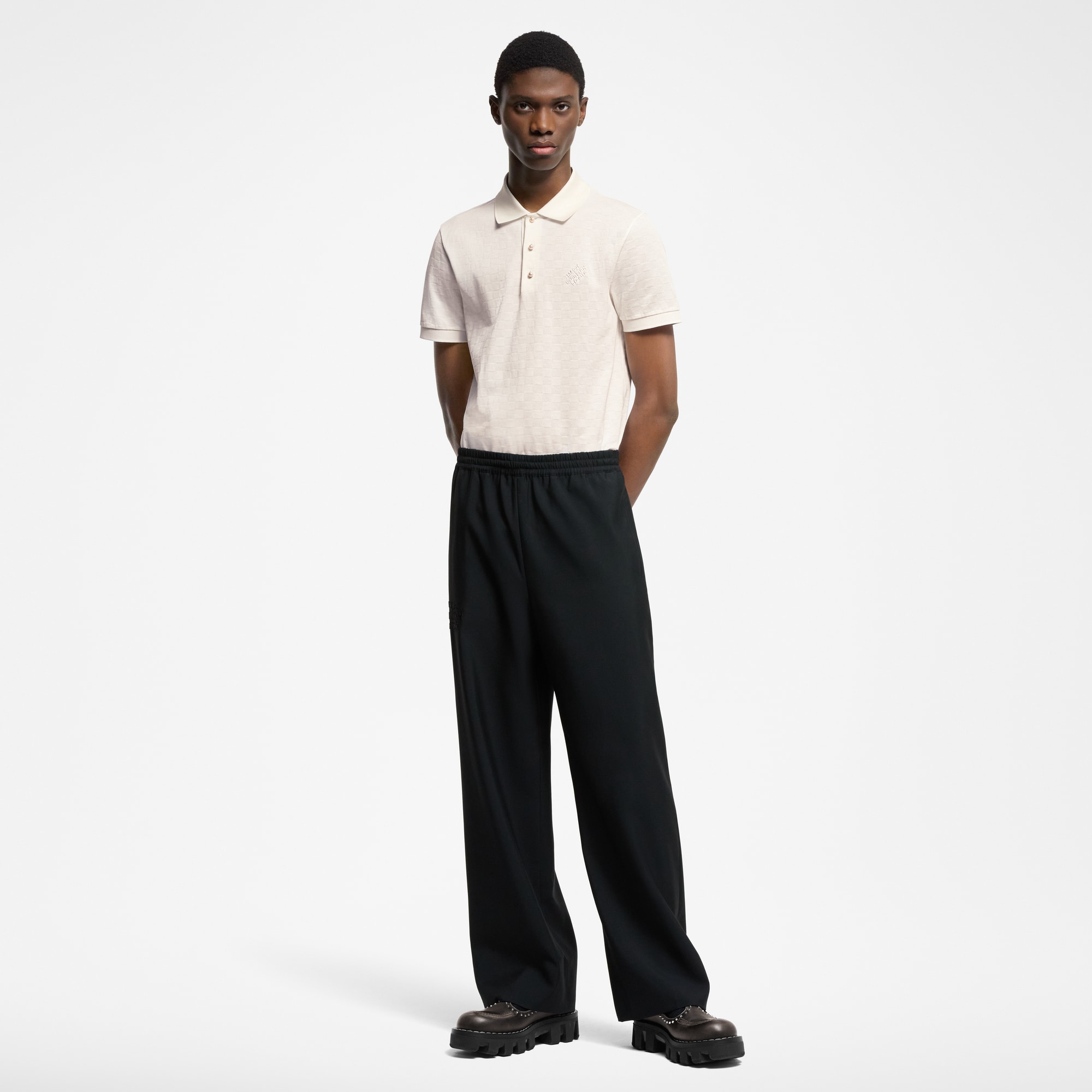 Polohemd mit Signatur und Damier-Motiv  Herren Ready to Wear T-Shirts und Poloshirts | LOUIS VUITTON (Zoom)