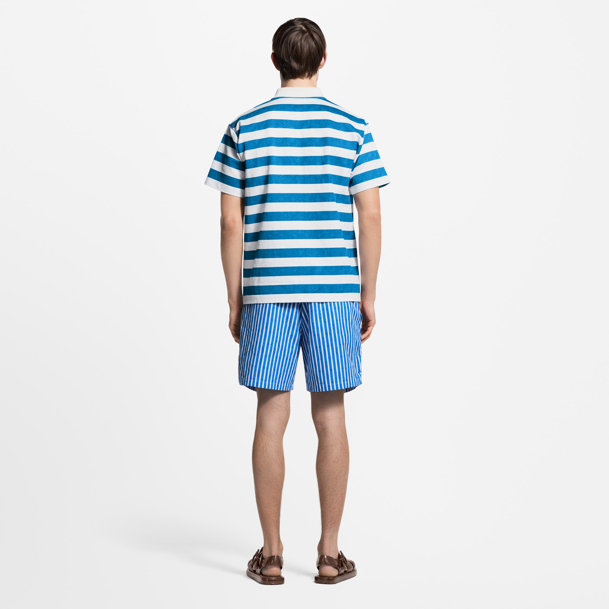 Polohemd mit Streifen und Monogram-Motiv  Herren Ready to Wear T-Shirts und Poloshirts | LOUIS VUITTON (Zoom)