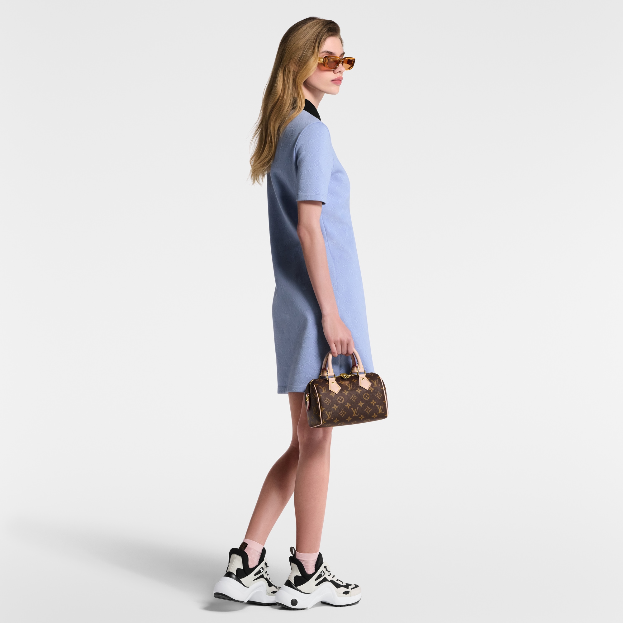 Polokleid aus Piqué mit Monogram-Motiv  Damen Ready to Wear Kleider | LOUIS VUITTON (Zoom)