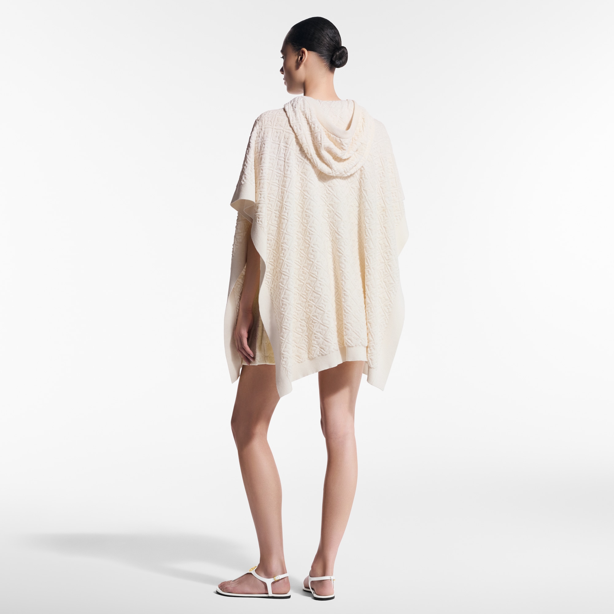 Poncho aus Frottee mit Monogram-Blüte  Damen Ready to Wear Strick | LOUIS VUITTON (Zoom)
