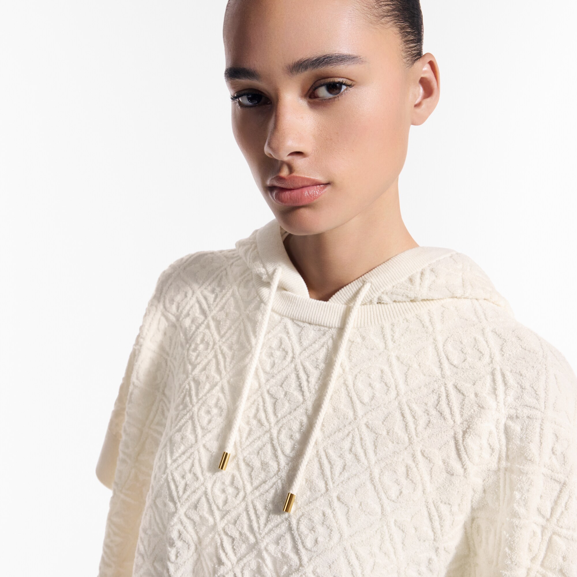 Poncho aus Frottee mit Monogram-Blüte  Damen Ready to Wear Strick | LOUIS VUITTON (Zoom)