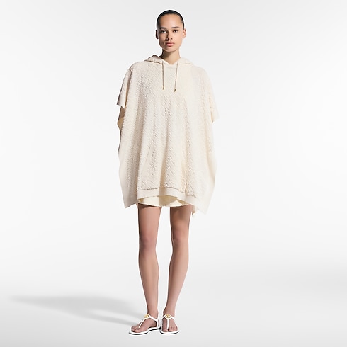 Poncho aus Frottee mit Monogram-Blüte Damen Ready to Wear Strick | LOUIS VUITTON (Zoom)