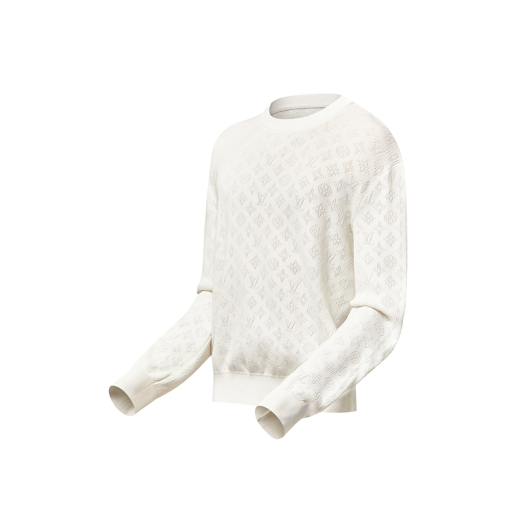 Pullover aus Baumwolle mit Monogram und Pointelle-Details  Herren Ready to Wear Vollständige Ready to Wear | LOUIS VUITTON (Zoom)