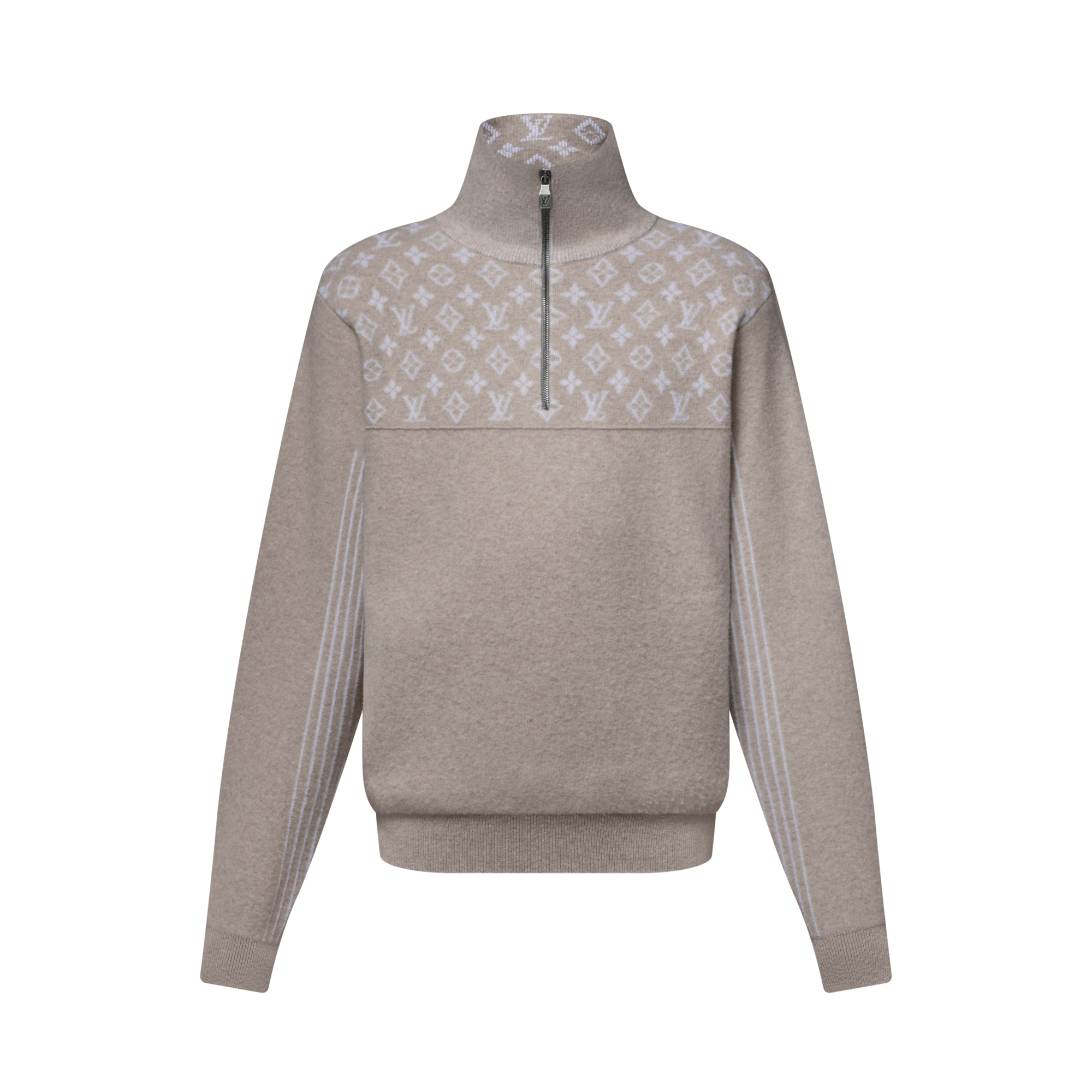 Pullover aus gerippter Wolle mit kurzem Reißverschluss  Neuheiten Herren LV Ski | LOUIS VUITTON (Zoom)