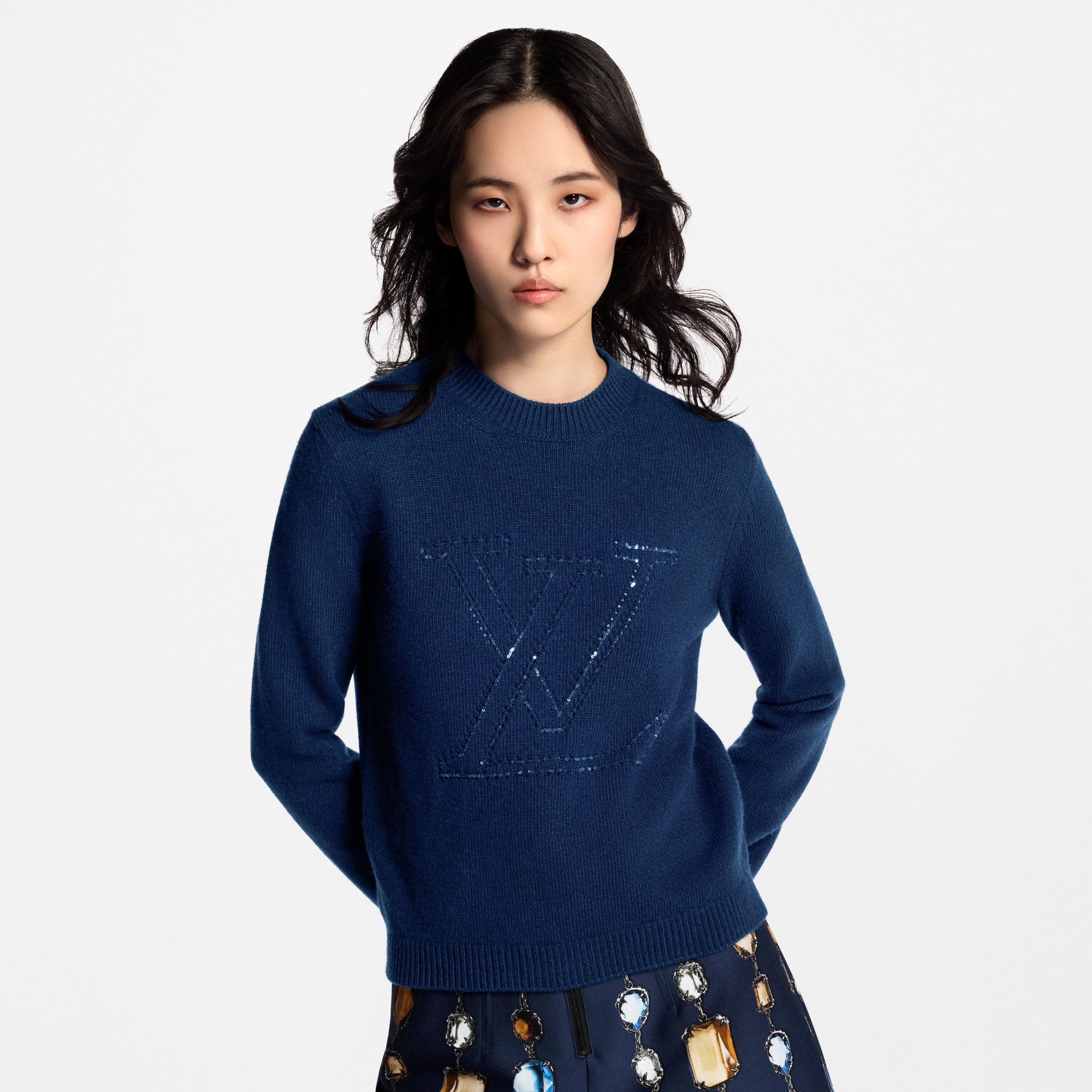 Pullover aus Kaschmir mit Signatur  Damen Ready to Wear Strick | LOUIS VUITTON (Zoom)