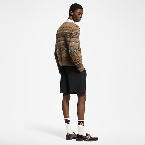 Pullover aus Mohairgemisch mit Fair Isle-Motiv Herren Ready to Wear Vollständige Ready to Wear | LOUIS VUITTON (Zoom)