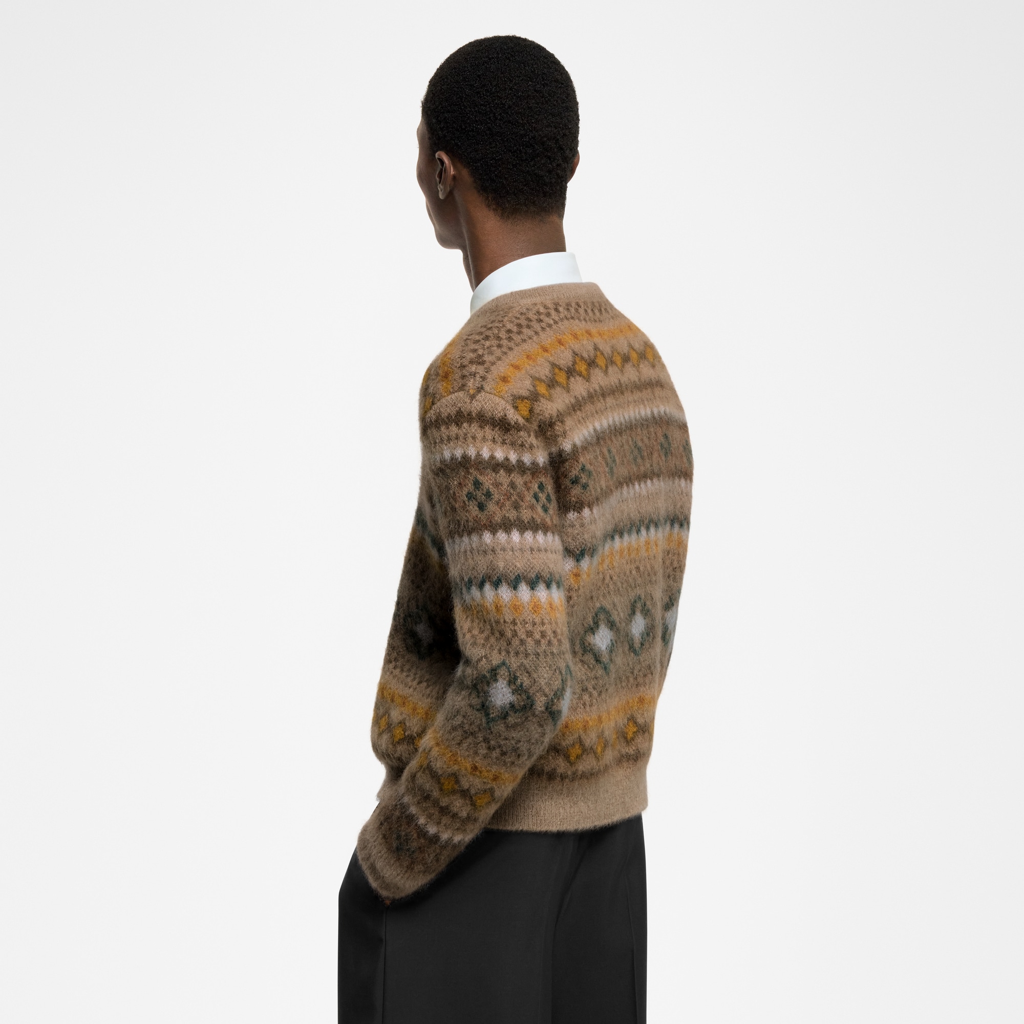 Pullover aus Mohairgemisch mit Fair Isle-Motiv  Herren Ready to Wear Vollständige Ready to Wear | LOUIS VUITTON (Zoom)