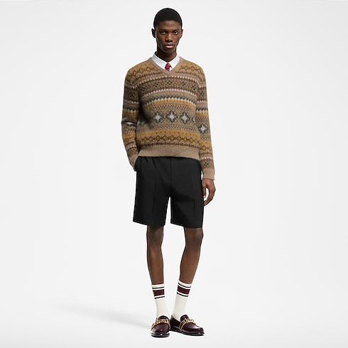 Pullover aus Mohairgemisch mit Fair Isle-Motiv Herren Ready to Wear Vollständige Ready to Wear | LOUIS VUITTON (Zoom)