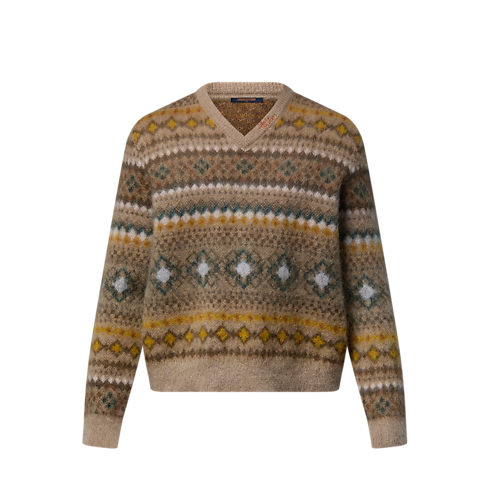 Pullover aus Mohairgemisch mit Fair Isle-Motiv Herren Ready to Wear Vollständige Ready to Wear | LOUIS VUITTON (Zoom)