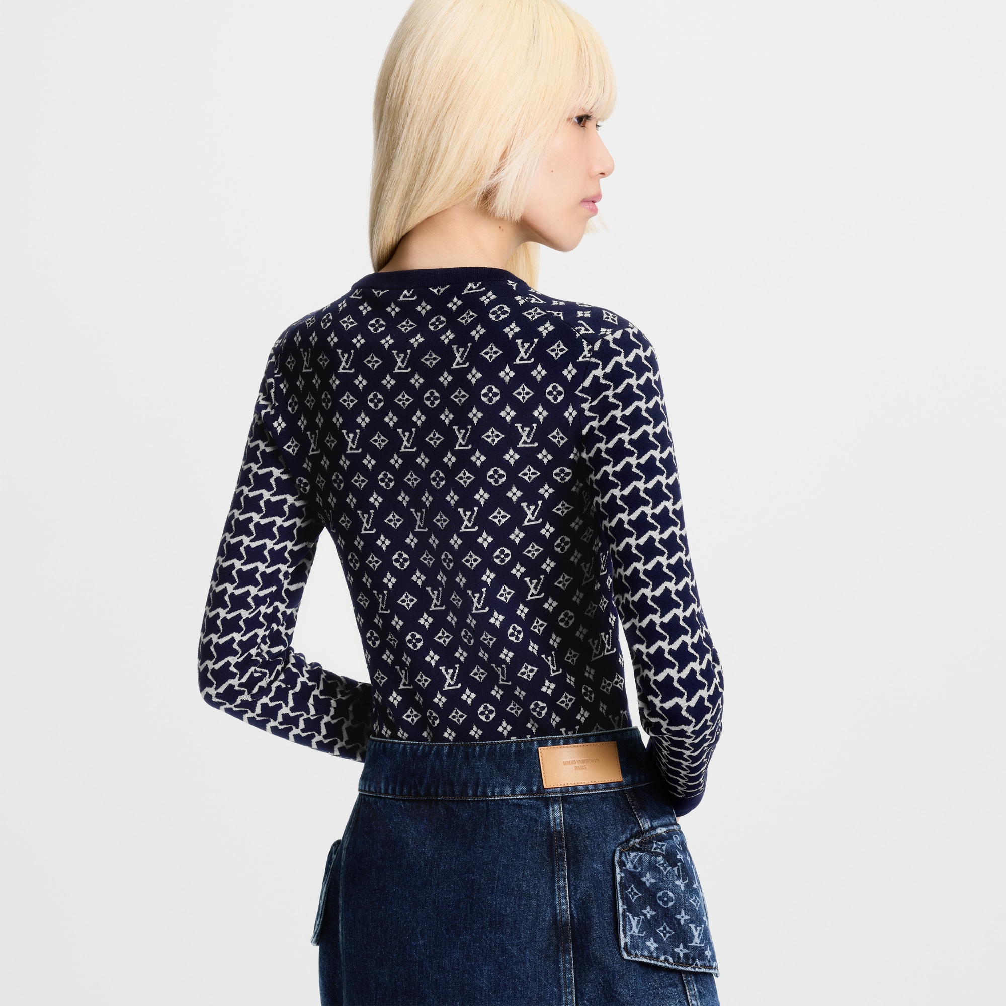 Pullover aus Wabenstrick mit Monogram-Motiv  Damen Ready to Wear Tops | LOUIS VUITTON (Zoom)