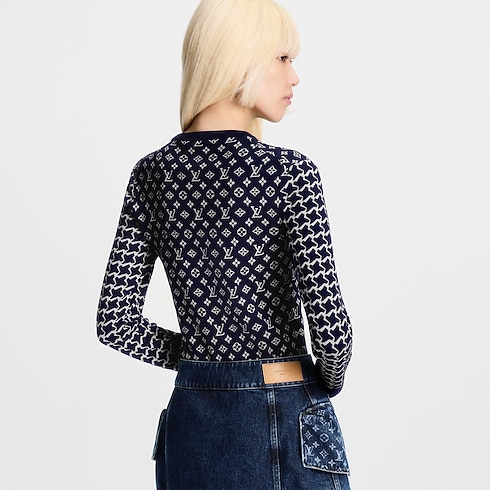 Pullover aus Wabenstrick mit Monogram-Motiv Damen Ready to Wear Tops | LOUIS VUITTON (Zoom)