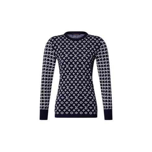 Pullover aus Wabenstrick mit Monogram-Motiv Damen Ready to Wear Tops | LOUIS VUITTON (Zoom)