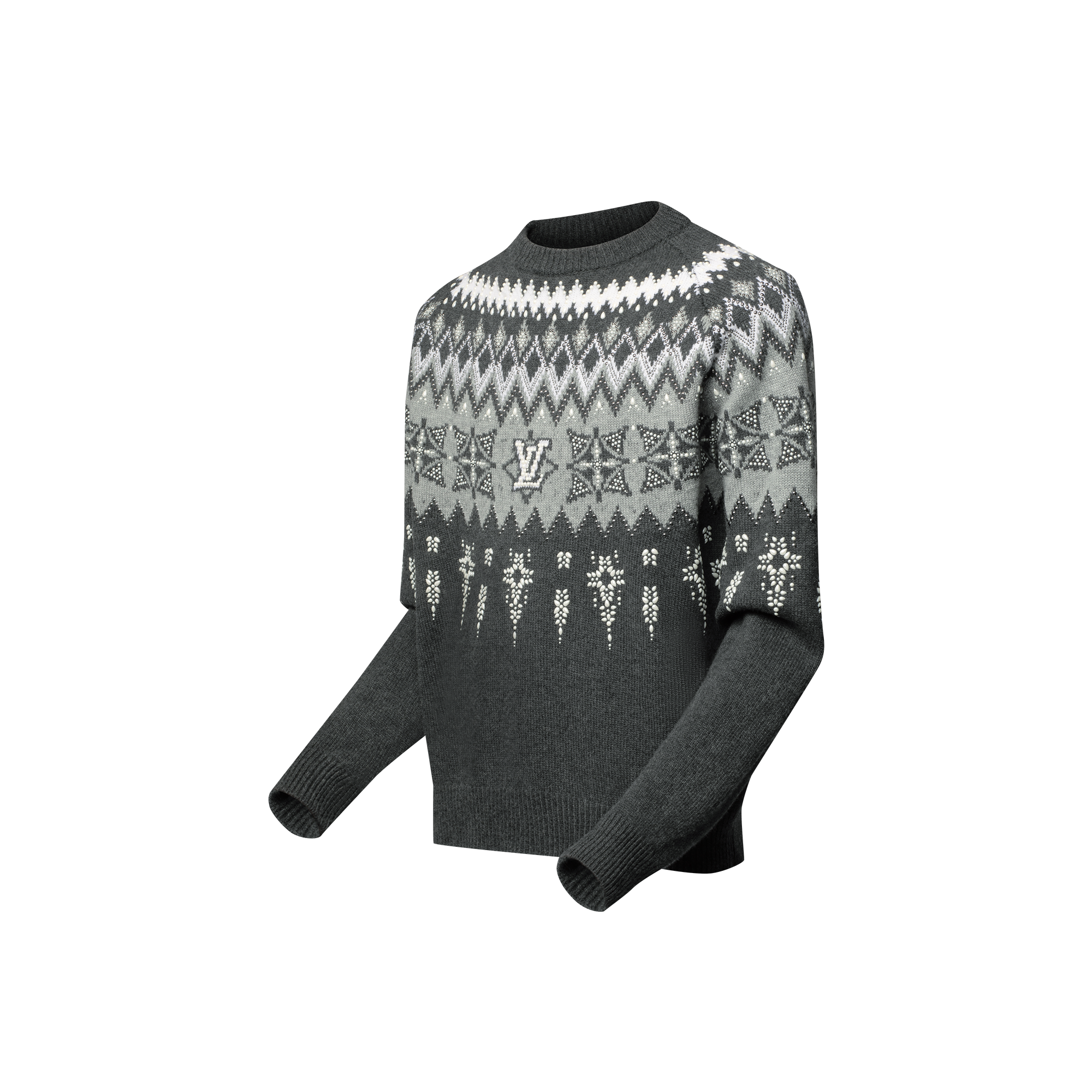 Pullover aus Woll-Kaschmirgemisch mit Verzierungen  Herren Ready to Wear Vollständige Ready to Wear | LOUIS VUITTON (Zoom)