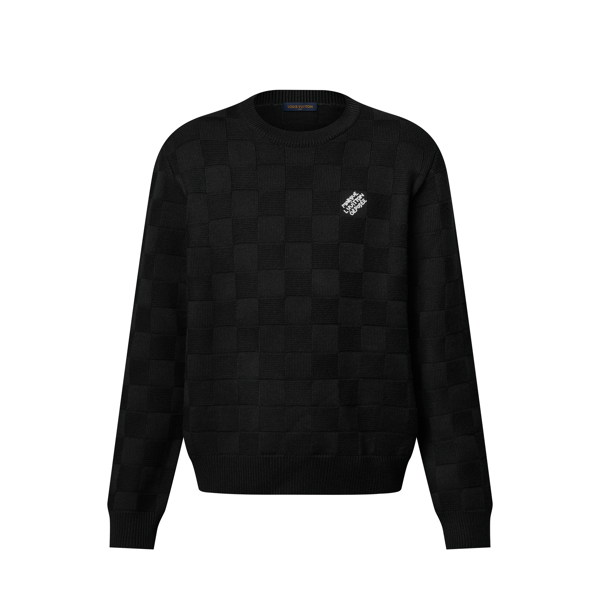 Pullover aus Wolle mit Damier-Motiv und Verzierungen  Herren Ready to Wear Strick und Sweatshirts | LOUIS VUITTON (Zoom)
