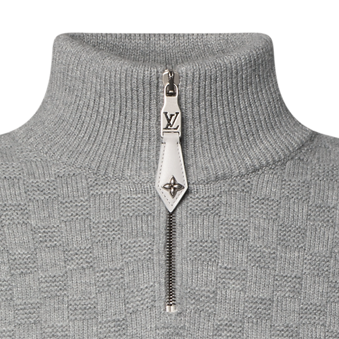 Pullover aus Wolle und Kaschmir mit kurzem Reißverschluss Herren Ready to Wear Vollständige Ready to Wear | LOUIS VUITTON (Zoom)