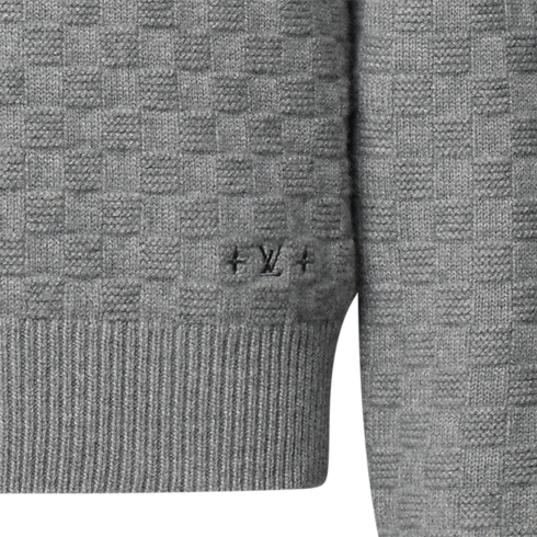 Pullover aus Wolle und Kaschmir mit kurzem Reißverschluss Herren Ready to Wear Vollständige Ready to Wear | LOUIS VUITTON (Zoom)