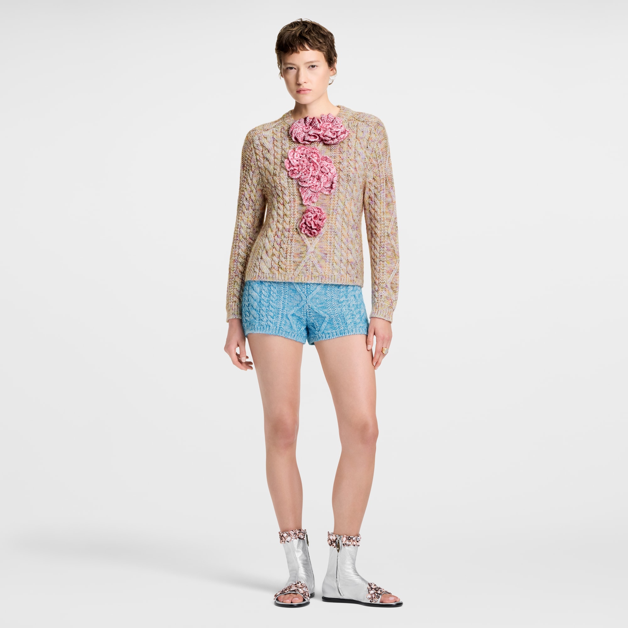 Pullover mit Blumen-Motiv aus Strick  Damen Ready to Wear Strick | LOUIS VUITTON (Zoom)
