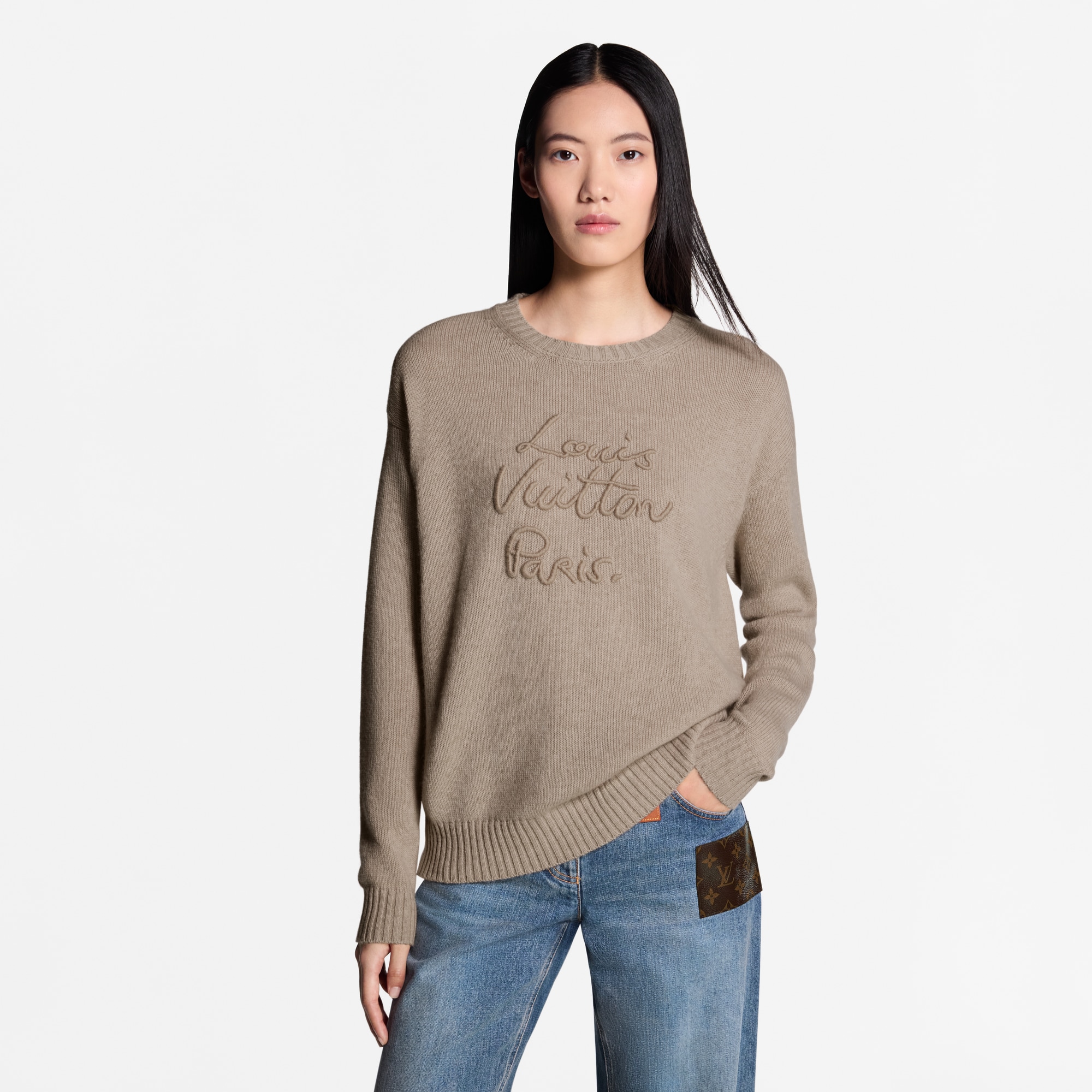 Pullover mit kursiver Signatur  Damen Ready to Wear Strick | LOUIS VUITTON (Zoom)