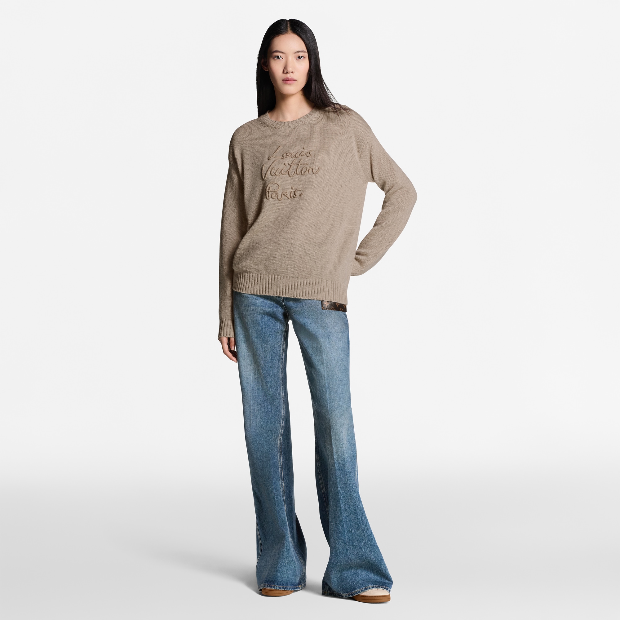 Pullover mit kursiver Signatur  Damen Ready to Wear Strick | LOUIS VUITTON (Zoom)